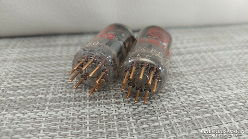 Valvo red e88cc tube pair from collection (5)