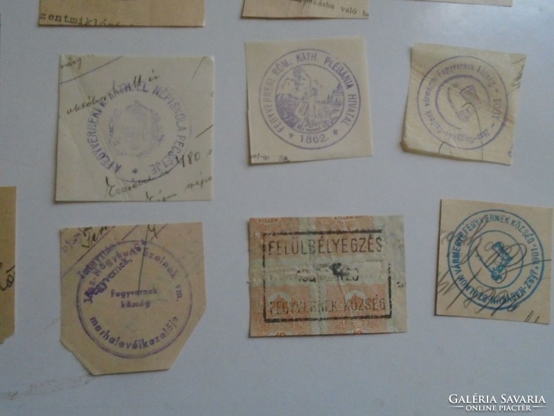 D202294 FEGYVERNEK  régi bélyegző-lenyomatok   - 25 db  kb 1900-1950's