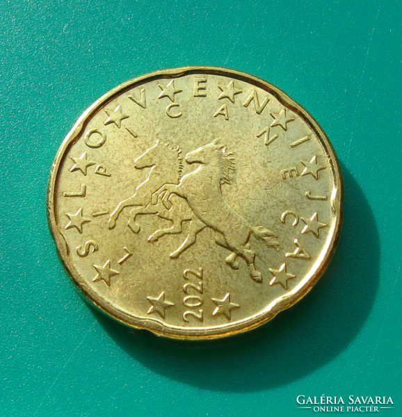 Szlovénia - 20 Euro Cent - 2022 -  Lipicai lovak