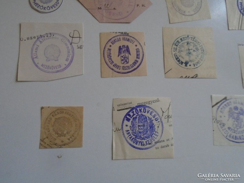 D202305 MEZŐKÖVESD  régi bélyegző-lenyomatok   -  24 db  kb 1900-1950's