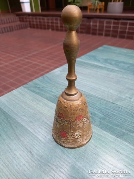 Beautiful old enameled copper bell ii. (17X6.1cm)