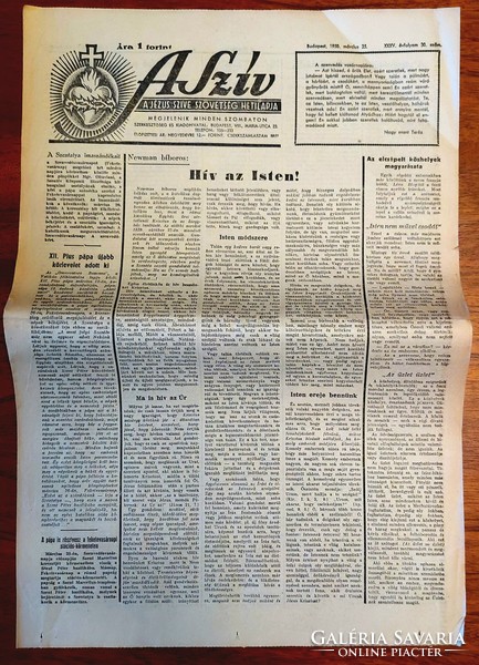 A Szív .Keresztény hetilap . 1950 márc. 18.-25.ápr.01 -ápr 08. szám.