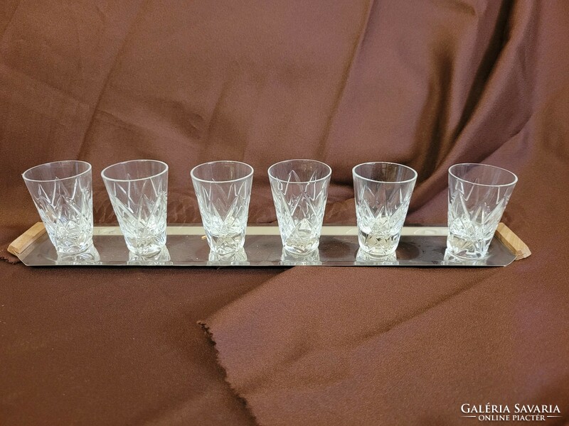Brandy glass set + tray