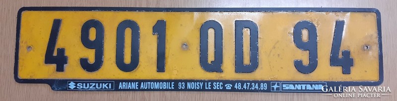 French license plate number plate 4901 qd 94 France