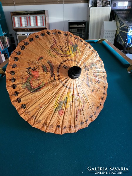 Old oriental dragon umbrella parasol