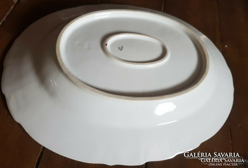 Antique porcelain large oval bowl