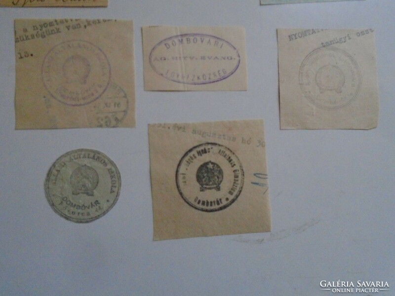 D202289 Dombóvár old stamp impressions - 10 pcs 1900-1950's