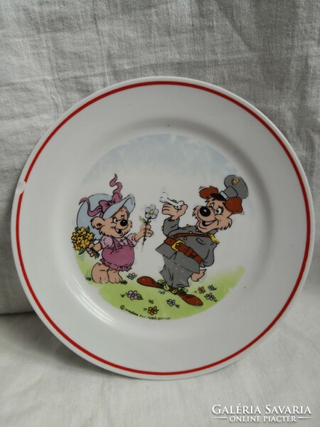 Zsolnay porcelain children's plate captain of the forest