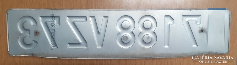 French license plate number plate 7188 vz73 France 1.