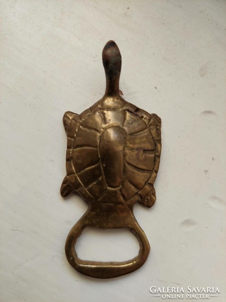 Metal bronze-colored bottle opener, turtle, metal (even with free shipping)