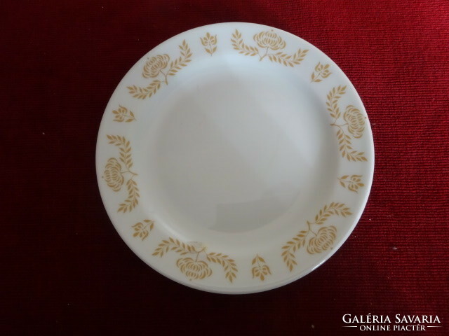 Lilien porcelain brown wheat pattern small plate. Its diameter is 15 cm. Jokai.
