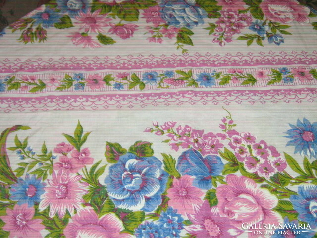 Wonderful colorful vintage floral pillowcase