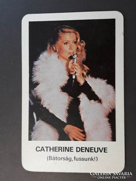 Kártyanaptár 1981 - Catherine Deneuve, Mokép, Moziüzemi Vállalat feliratos retró, régi zsebnaptár