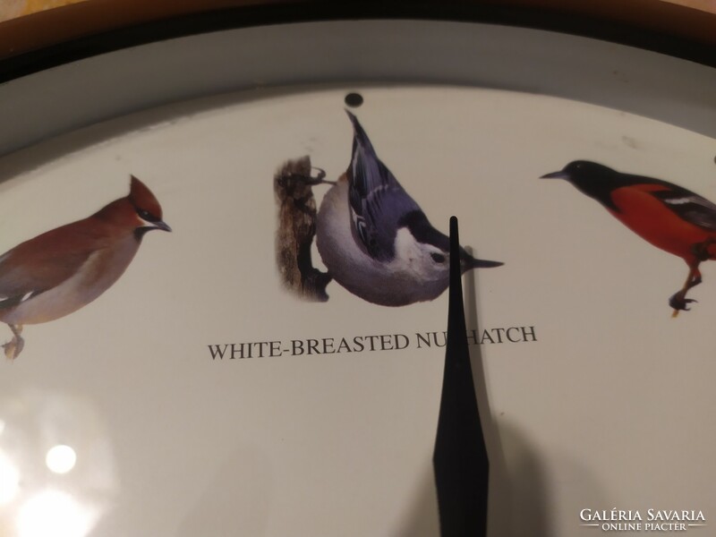 Bird sound wall clock 35 cm in diameter