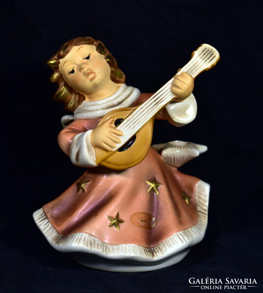 GITÁROZÓ ANGYAL ... KARÁCSONYI GOEBEL PORCELÁN FIGURA