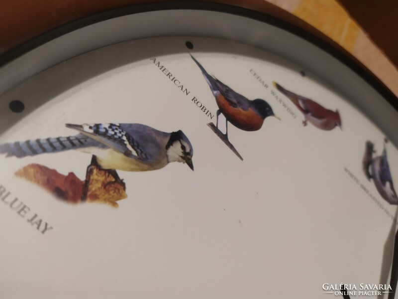 Bird sound wall clock 35 cm in diameter