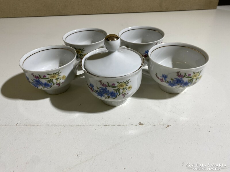 Herneberg German porcelain coffee cup and sugar bowl. 4861