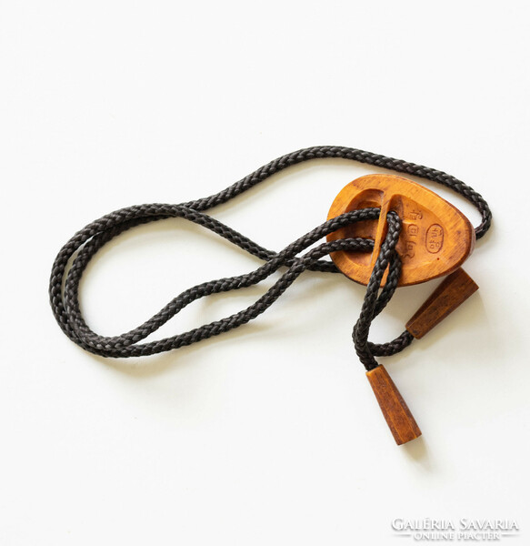 Korean cord (bolo) tie, necklace - hahoe theater mask