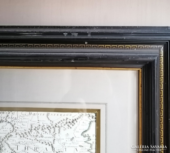 Large picture frame with map and glass