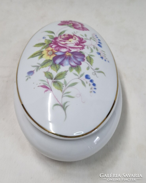 Ravenclaw, porcelain, morning glory pattern jewelry holder or bonbonnier, in perfect condition