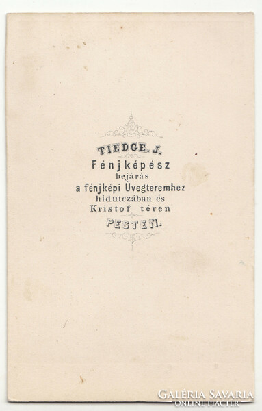 Tiedge János (1819-1888) fényképész önarcképe, kb. 1864