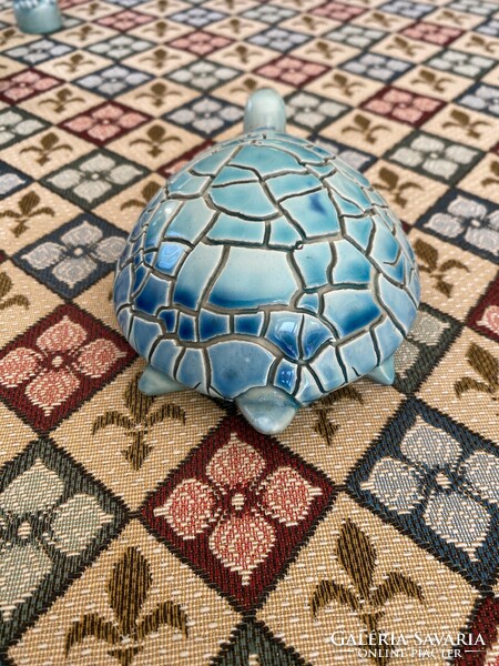 Zsolnay cracked base glaze eosin turtle