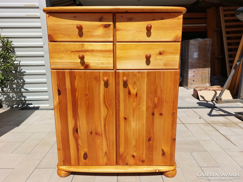 For sale is a tall 4-drawer aniko pine chest of drawers with shelves. Rs furniture furniture in nice, new condition.