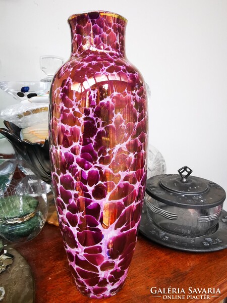 Luster rose vase from Hollóháza
