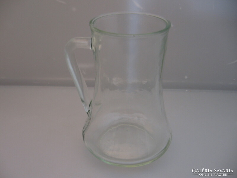 Retro pale turquoise glass jar, pitcher