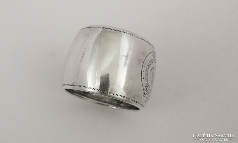 Oval German 800 sterling silver napkin ring