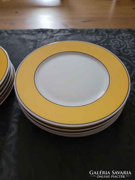 Winterling bavaria doppio porcelain pop art yellow plate. 10 pcs.