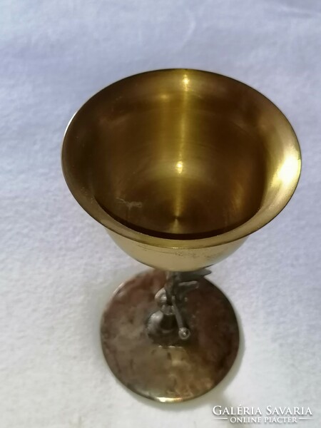 Rare, rare muharos lajos munkácsy prize-winning goldsmith's bronze goblet from the 1970s