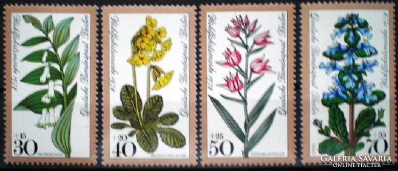 Bb573-6 / germany - berlin 1978 welfare : wildflowers stamp series postal clear
