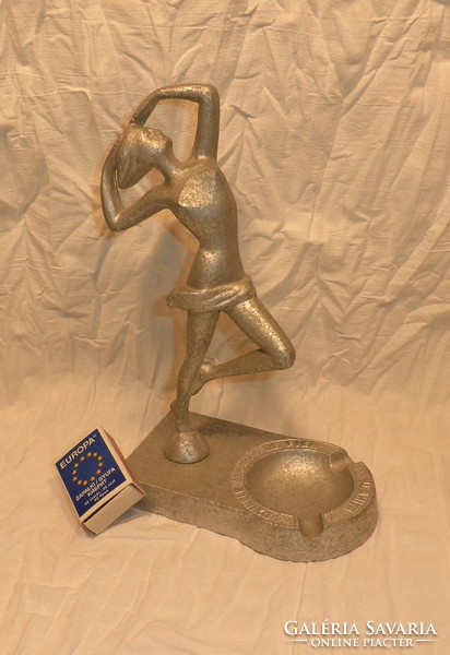 Art-deco style sculpture with ashtray