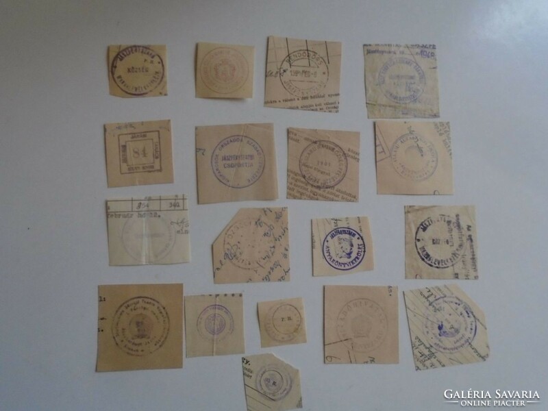 D202311 Jasfénysaru old stamp impressions - 17 pcs approx. 1900-1950's