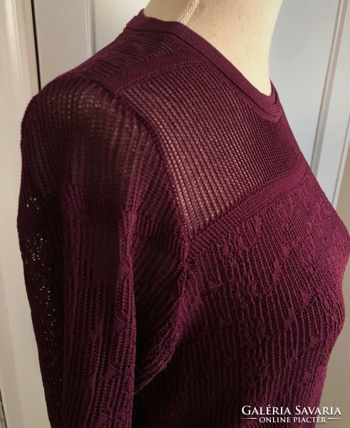 Next size 42 knitted aubergine purple dress