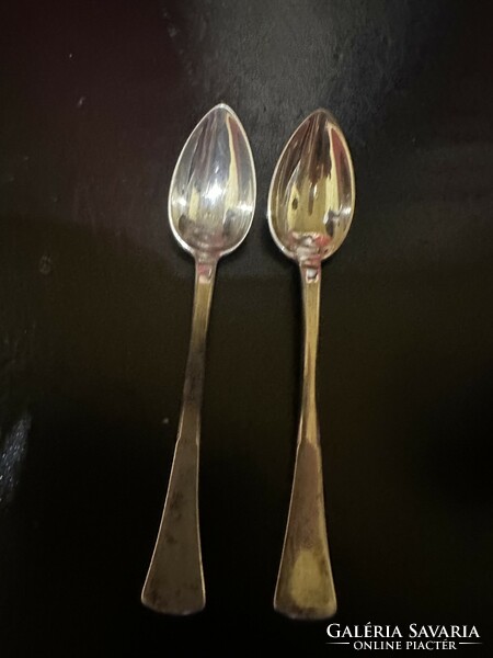 Antique silver baptismal cup for sale together with silver spoons! Price: 25,000.-
