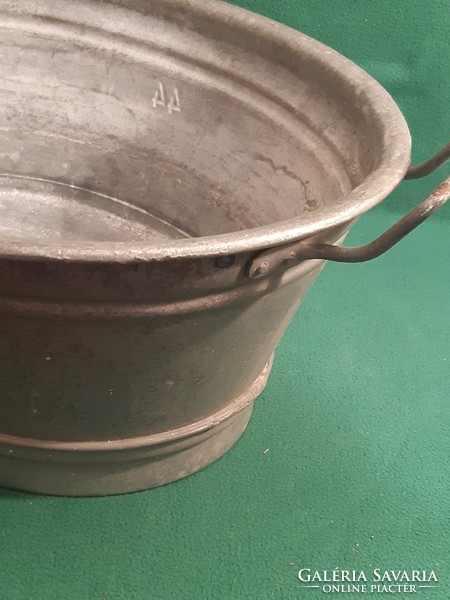 Large galvanized pot