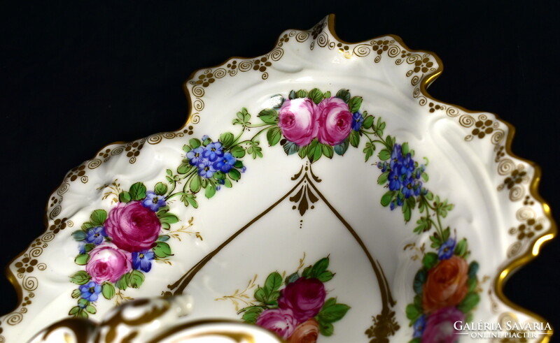 Beautiful limoges richly gilded serving bowl with handles!!!