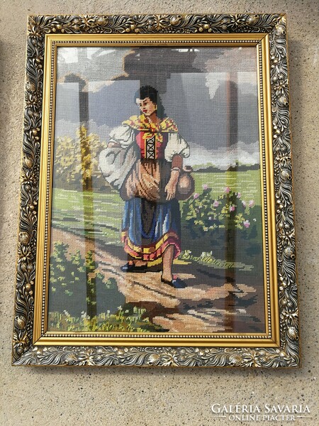 Framed in tapestry, in good condition!