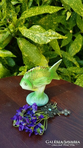 Raven house porcelain fish figurine