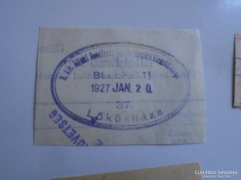 D202303 LÖKÖSHÁZA  régi bélyegző-lenyomatok   -  11 db  kb 1900-1950's