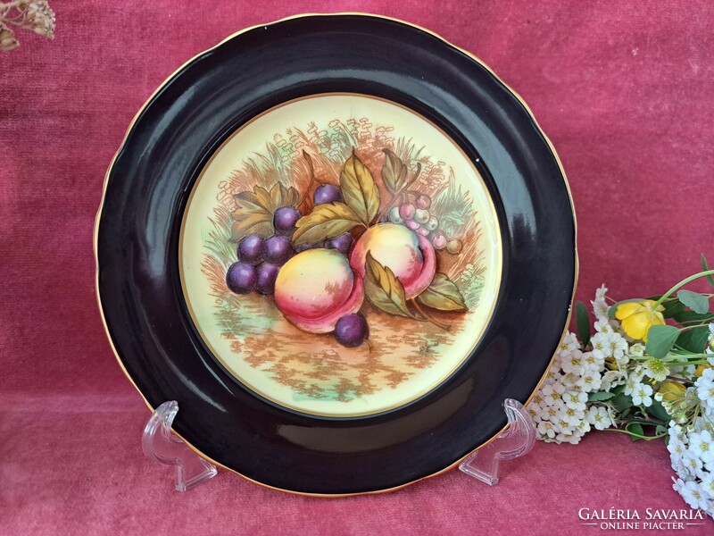 Aynsley orchard gold cake plate