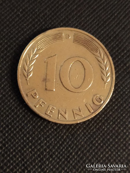 10 pfennig 1950 J - 10 pfennig 1950 D - Németország