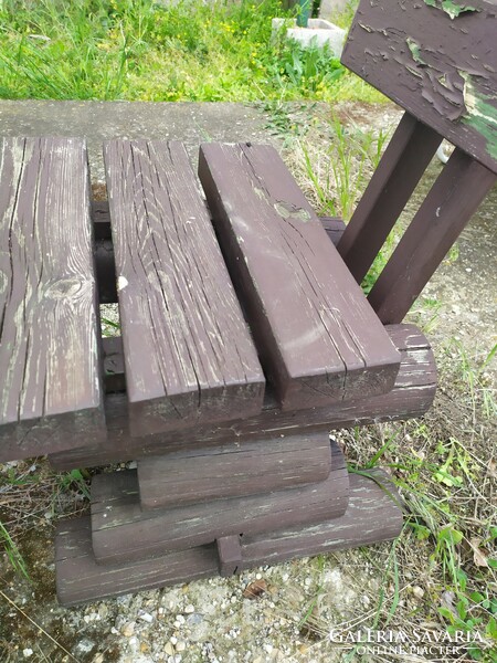 Akácfa rönk 5 részes kerti bútor felújítandó, nagyon nehéz darab