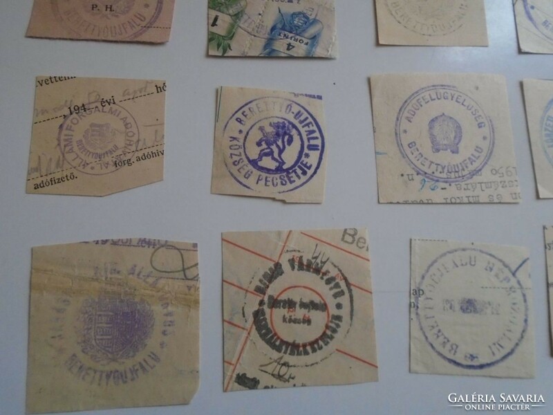D202290 berettyóújfalu old stamp impressions - 21 pcs approx. 1900-1950's