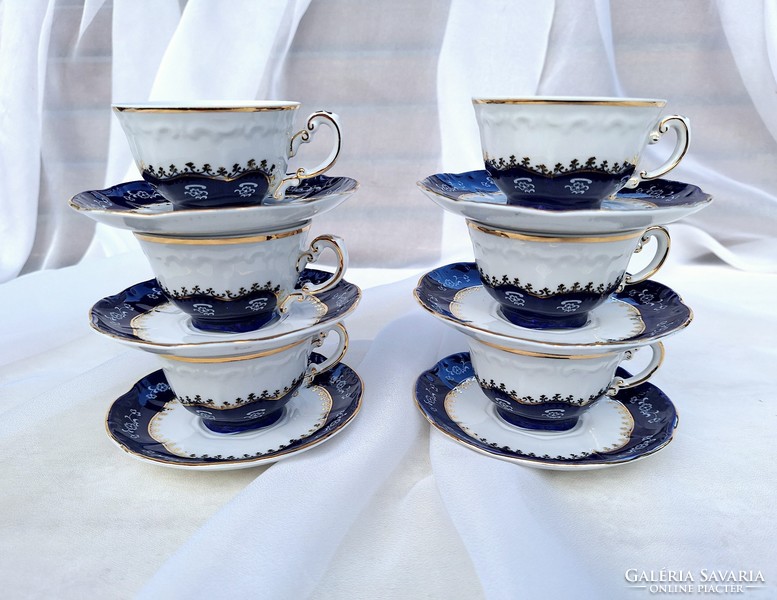 Zsolnay pompadour coffee cup set