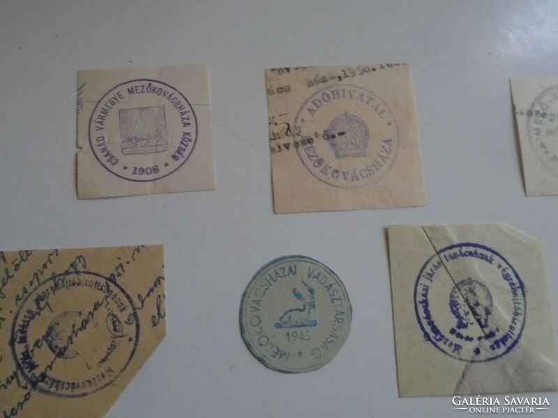 D202318 Mezőkovácsháza   régi bélyegző-lenyomatok   - 8  db  kb 1900-1950's