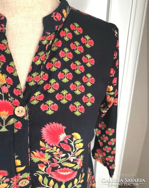Aayusmita 36-38 floral ethnic, cotton shirt dress, tunic
