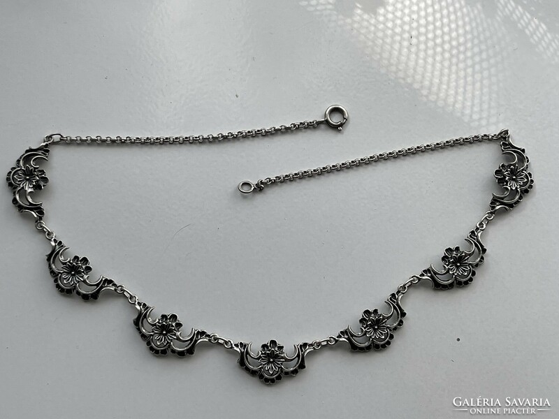 Antique beautiful silver necklaces, much more beautiful in reality.